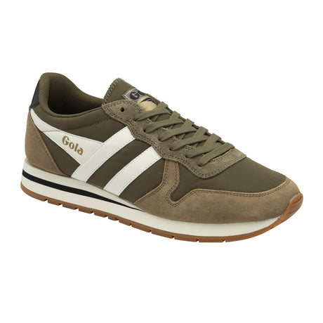 Gola Daytona Chute Sneaker (Men) - Dark Khaki/Rhino/Off White Athletic - Casual - Lace Up - The Heel Shoe Fitters