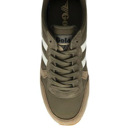 Gola Daytona Chute Sneaker (Men) - Dark Khaki/Rhino/Off White Athletic - Casual - Lace Up - The Heel Shoe Fitters