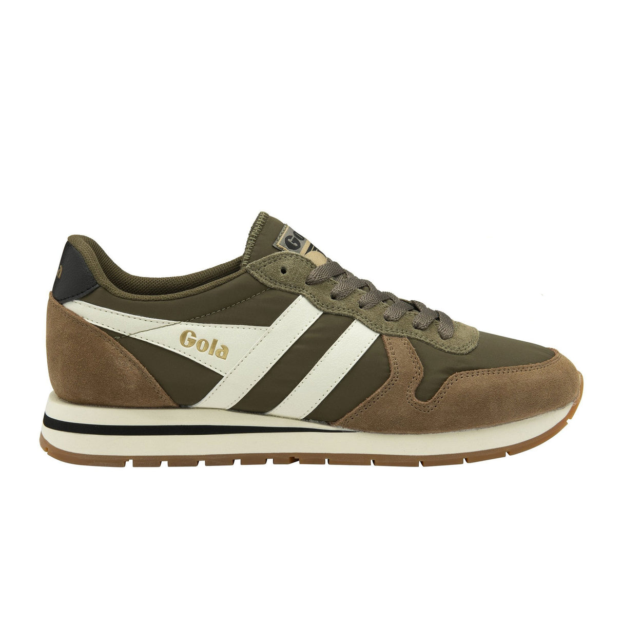 Gola Daytona Chute Sneaker (Men) - Dark Khaki/Rhino/Off White Athletic - Casual - Lace Up - The Heel Shoe Fitters
