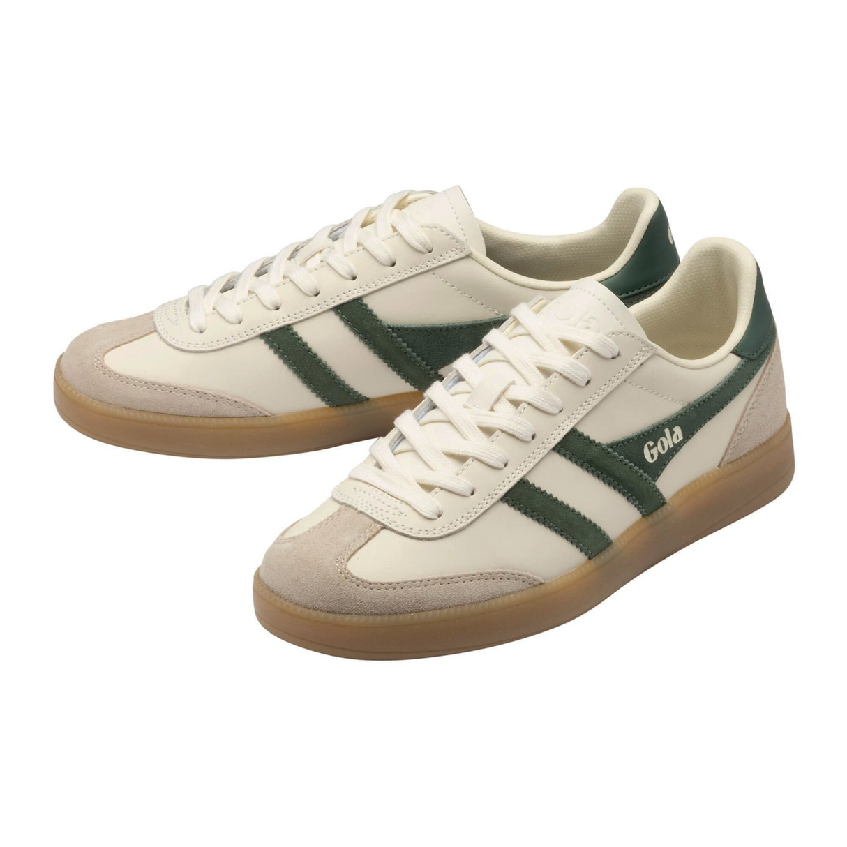 Gola Viper Leather Sneaker (Men) - White/Bone/Everygreen/Gum