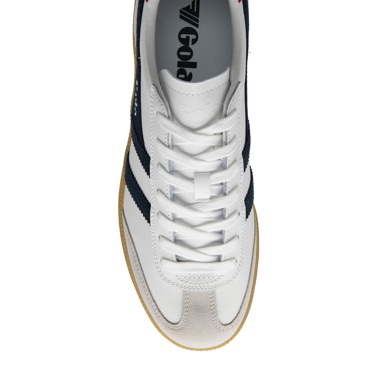 Gola Viper Leather Sneaker (Men) - White/Navy/Red/Gum Athletic - Casual - Lace Up - The Heel Shoe Fitters