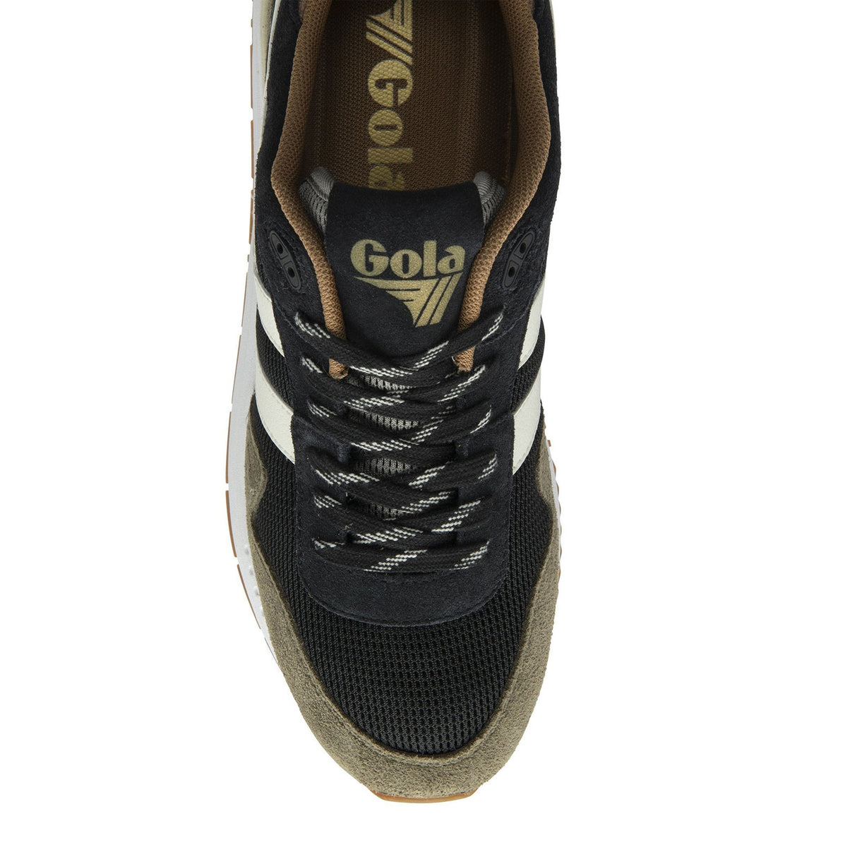 Gola Delta Sneaker (Men) - Black/Khaki/Off White Athletic - Casual - Lace Up - The Heel Shoe Fitters