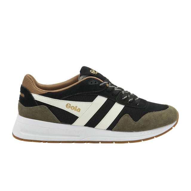 Gola Delta Sneaker (Men) - Black/Khaki/Off White Athletic - Casual - Lace Up - The Heel Shoe Fitters