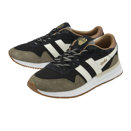 Gola Delta Sneaker (Men) - Black/Khaki/Off White Athletic - Casual - Lace Up - The Heel Shoe Fitters