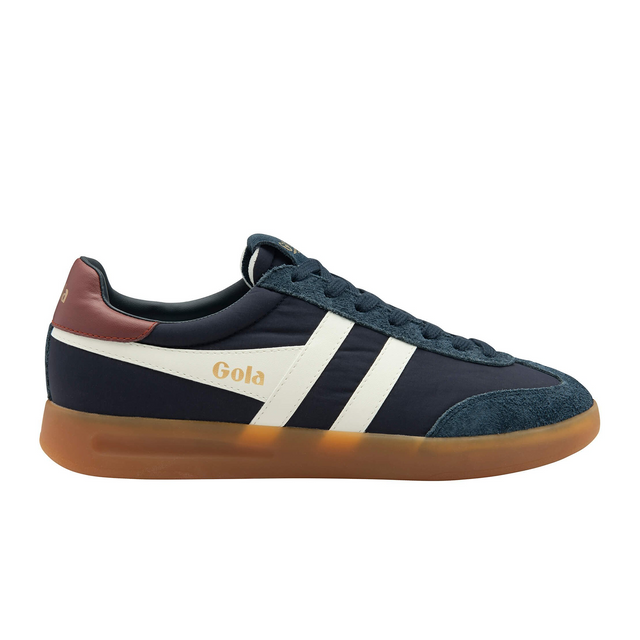 Gola Cyclone Nylon Sneaker (Men) - Navy/Off White/Red Ochre/Gum Athletic - Casual - Lace Up - The Heel Shoe Fitters