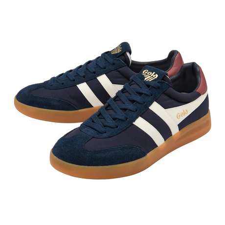 Gola Cyclone Nylon Sneaker (Men) - Navy/Off White/Red Ochre/Gum Athletic - Casual - Lace Up - The Heel Shoe Fitters