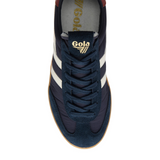 Gola Cyclone Nylon Sneaker (Men) - Navy/Off White/Red Ochre/Gum Athletic - Casual - Lace Up - The Heel Shoe Fitters