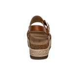 Aetrex Vania Platform Sandal (Women) - Cognac Sandals - Backstrap - The Heel Shoe Fitters