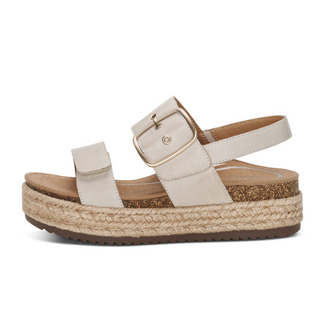 Aetrex Vania Platform Sandal (Women) - Cream
