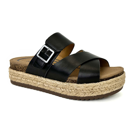 Aetrex Alyssa Platform Slide Sandal (Women) - Black Sandals - Slide - The Heel Shoe Fitters