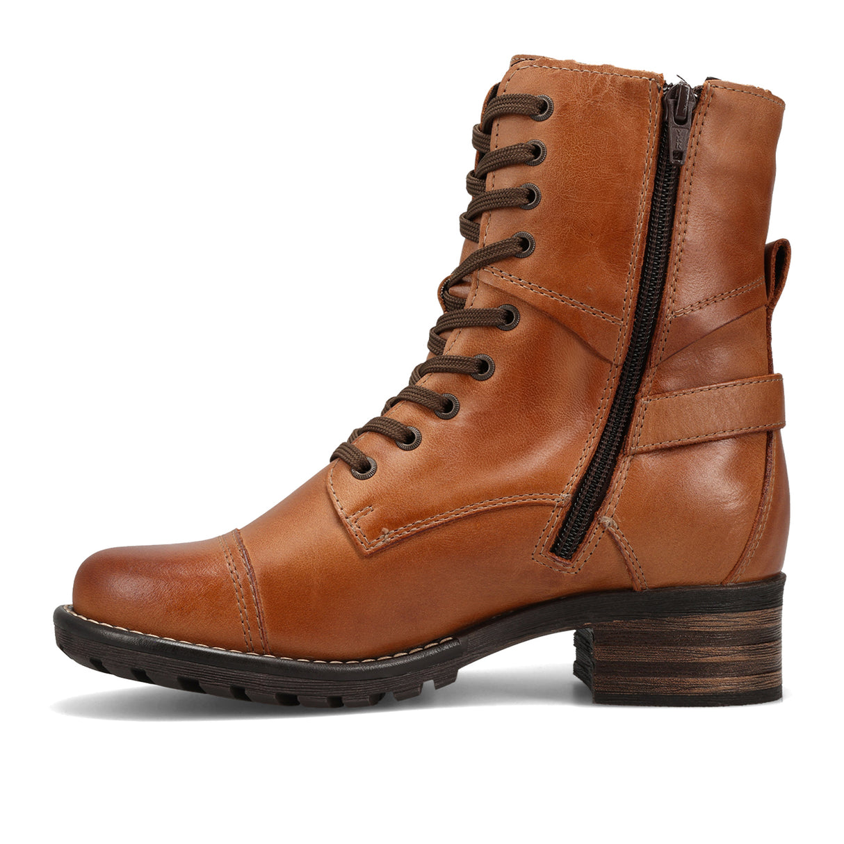 Taos Crave Lace Up Mid Boot (Women) - Caramel Boots - Casual - Mid - The Heel Shoe Fitters