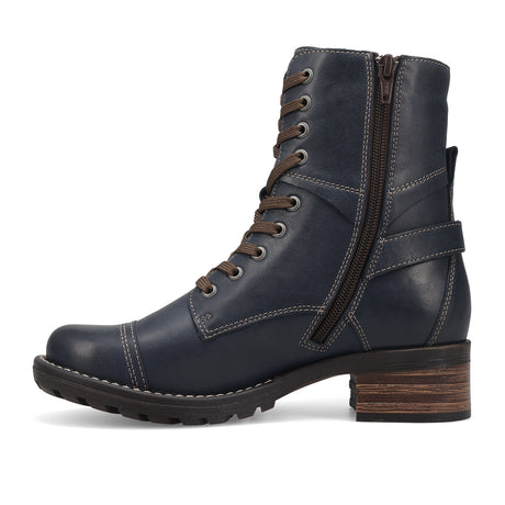 Taos Crave Lace Up Mid Boot (Women) - Dark Blue Boots - Casual - Mid - The Heel Shoe Fitters