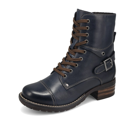 Taos Crave Lace Up Mid Boot (Women) - Dark Blue Boots - Casual - Mid - The Heel Shoe Fitters