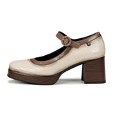 Dorking Cristel D9154 Heeled Mary Jane (Women) - Supreme/Alias Beige/Marmota Dress-Casual - Heels - The Heel Shoe Fitters