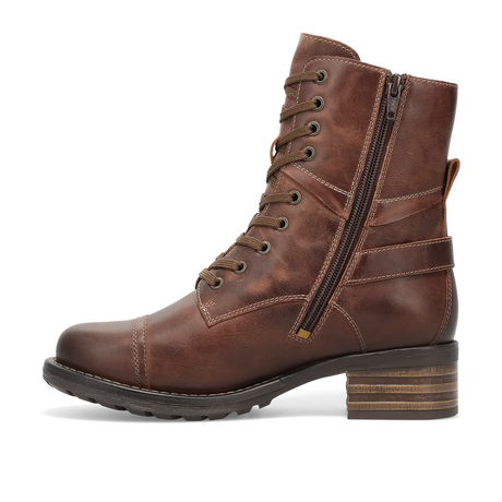 Taos Crave (Women) - Brown Vintage Leather Boots - Casual - Mid - The Heel Shoe Fitters