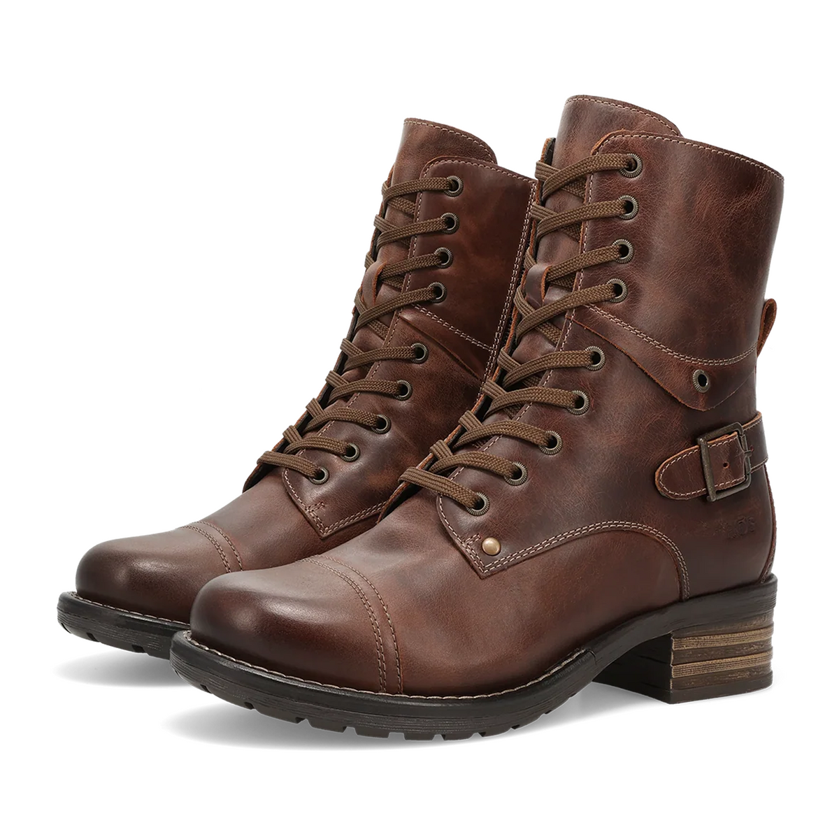 Taos Crave (Women) - Brown Vintage Leather Boots - Casual - Mid - The Heel Shoe Fitters