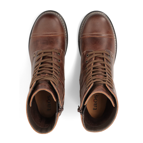 Taos Crave (Women) - Brown Vintage Leather Boots - Casual - Mid - The Heel Shoe Fitters