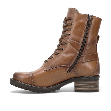Taos Crave Lace Up Mid Boot (Women) - Tan Boots - Casual - Mid - The Heel Shoe Fitters