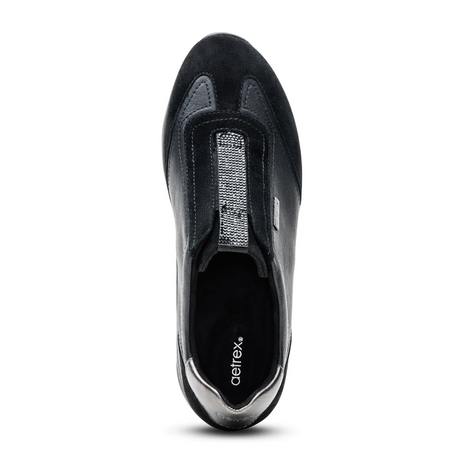 Aetrex Megan Sneaker (Women) - Black Athletic - Casual - Slip On - The Heel Shoe Fitters