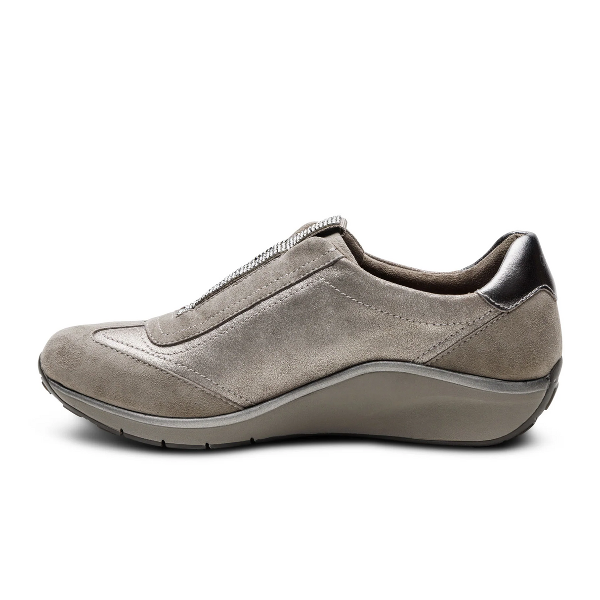 Aetrex Megan Sneaker (Women) - Pewter Athletic - Casual - Slip On - The Heel Shoe Fitters