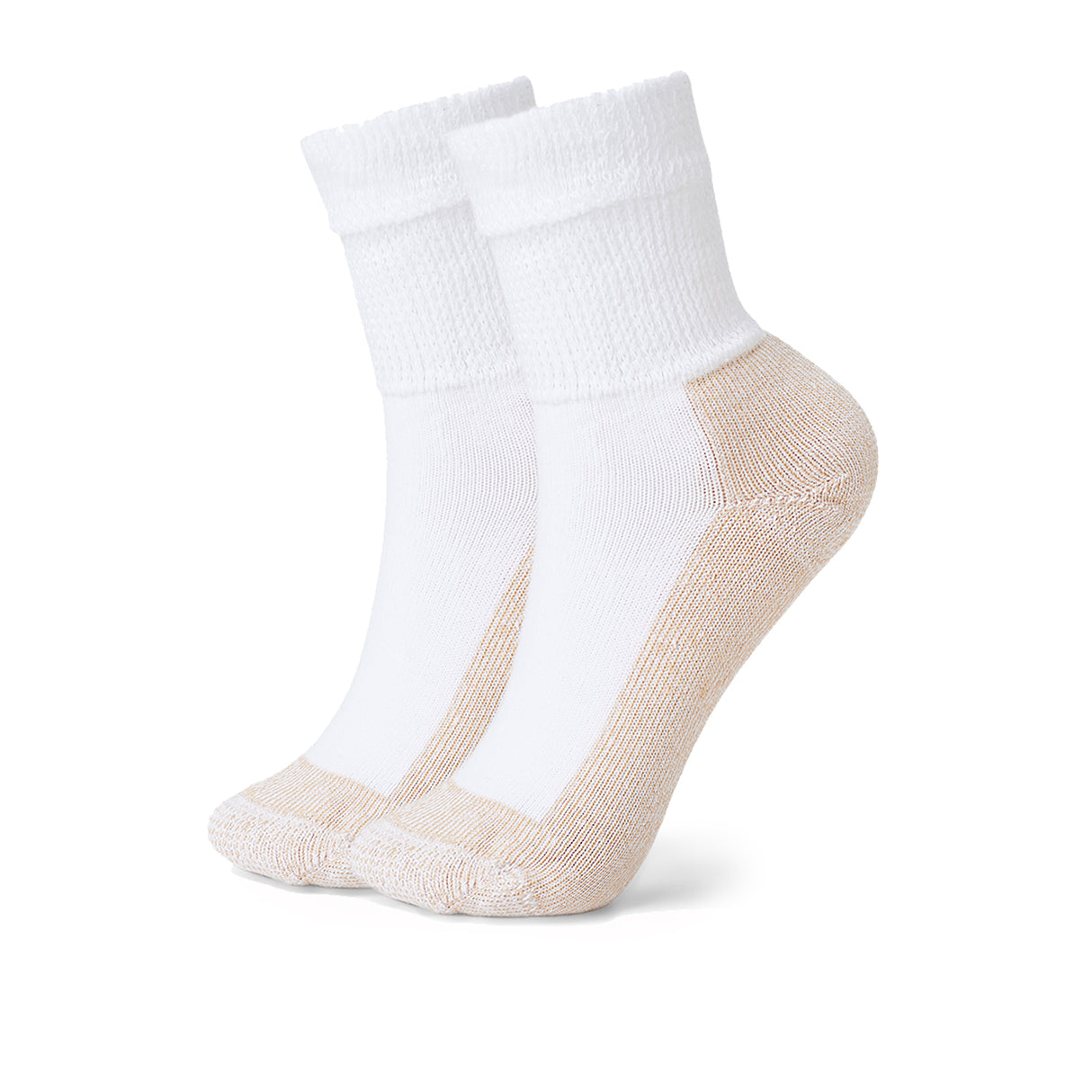 Stride Lite Copper Quarter Crew Sock (Unisex) - White Accessories - Socks - Lifestyle - The Heel Shoe Fitters