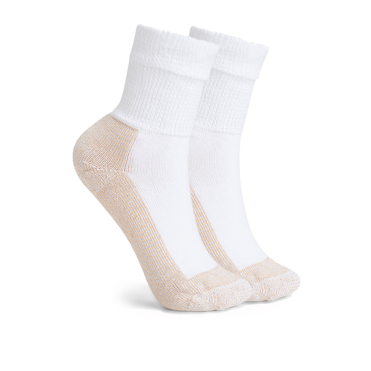 Stride Lite Copper Quarter Crew Sock (Unisex) - White Accessories - Socks - Lifestyle - The Heel Shoe Fitters