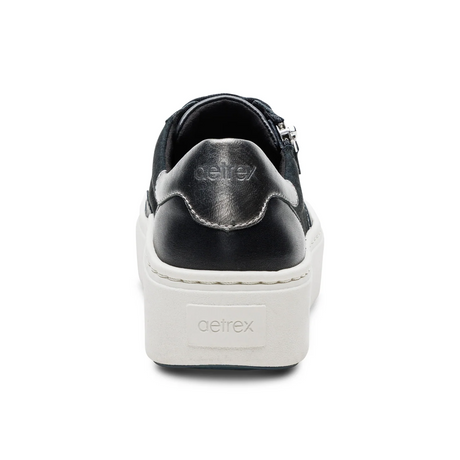Aetrex Leigh Sneaker (Women) - Black Athletic - Casual - Lace Up - The Heel Shoe Fitters