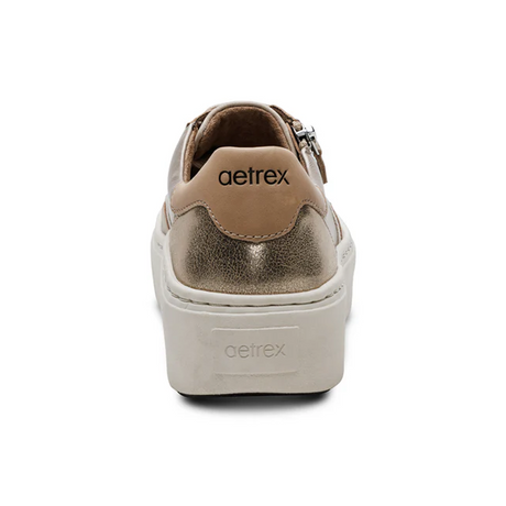Aetrex Leigh Sneaker (Women) - Tan Athletic - Casual - Lace Up - The Heel Shoe Fitters