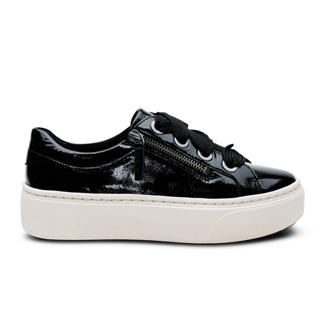 Aetrex Aubrey Sneaker (Women) - Black Patent Athletic - Casual - Lace Up - The Heel Shoe Fitters