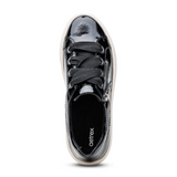 Aetrex Aubrey Sneaker (Women) - Black Patent Athletic - Casual - Lace Up - The Heel Shoe Fitters