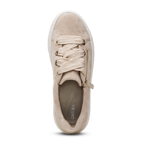 Aetrex Aubrey Sneaker (Women) - Tan Athletic - Casual - Lace Up - The Heel Shoe Fitters