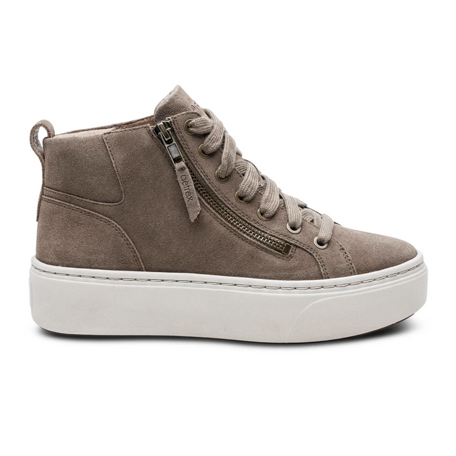 Aetrex Gianna Mid Sneaker (Women) - Taupe Athletic - Casual - Lace Up - The Heel Shoe Fitters