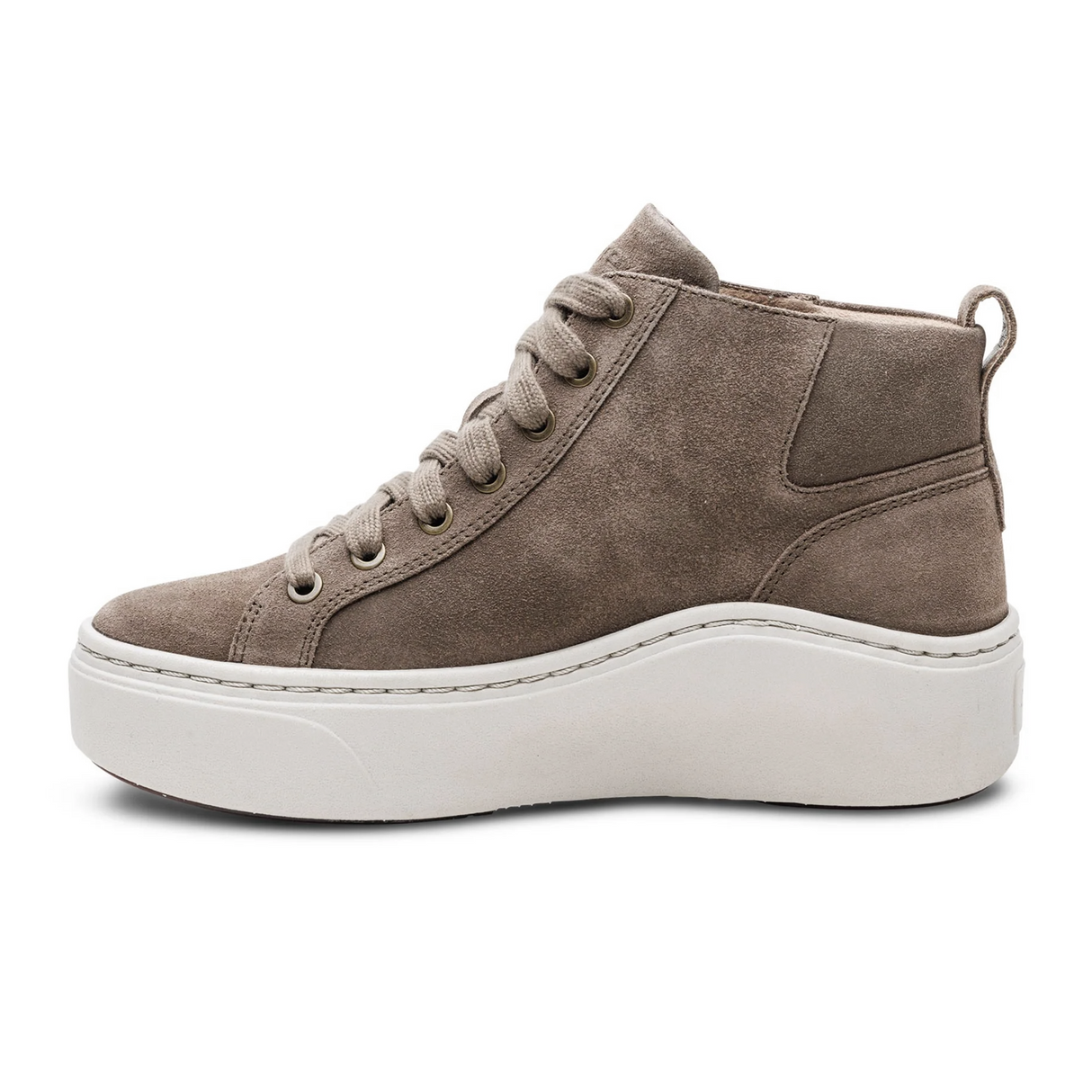 Aetrex Gianna Mid Sneaker (Women) - Taupe Athletic - Casual - Lace Up - The Heel Shoe Fitters