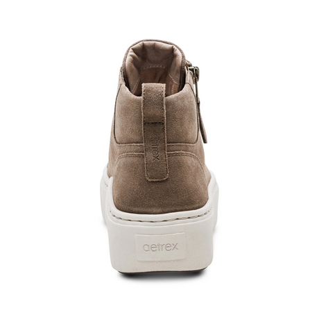 Aetrex Gianna Mid Sneaker (Women) - Taupe Athletic - Casual - Lace Up - The Heel Shoe Fitters