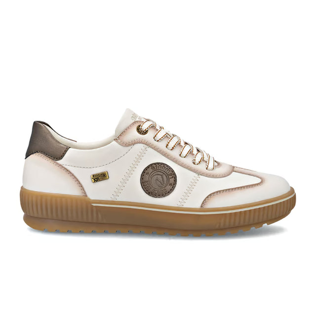 Remonte D0702 Maditta Sneaker (Women) - Cotton/Bronze Athletic - Casual - Lace Up - The Heel Shoe Fitters