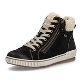 Remonte D0770 Maditta Sneaker Boot (Women) - Schwarz/Beige Athletic - Casual - Lace Up - The Heel Shoe Fitters