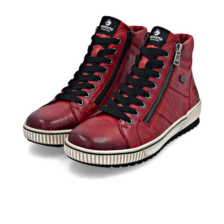 Remonte D0772 Maditta Sneaker Boot (Women) - Mohn/Rot Athletic - Casual - Lace Up - The Heel Shoe Fitters