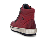 Remonte D0772 Maditta Sneaker Boot (Women) - Mohn/Rot Athletic - Casual - Lace Up - The Heel Shoe Fitters