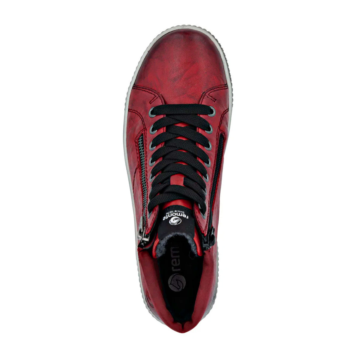 Remonte D0772 Maditta Sneaker Boot (Women) - Mohn/Rot Athletic - Casual - Lace Up - The Heel Shoe Fitters