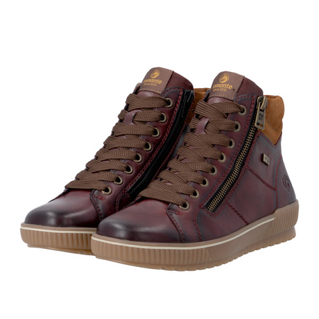 Remonte Maditta D0772 Sneaker Boot (Women) - Vino/Reh/Vinorosso Athletic - Casual - Lace Up - The Heel Shoe Fitters