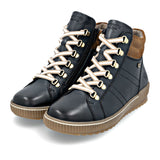 Remonte D0781 Maditta Sneaker Boot (Women) - Pazifik/Reh Athletic - Casual - Lace Up - The Heel Shoe Fitters