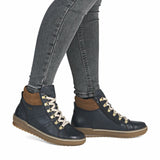 Remonte D0781 Maditta Sneaker Boot (Women) - Pazifik/Reh Athletic - Casual - Lace Up - The Heel Shoe Fitters