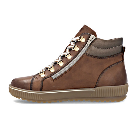 Remonte D0781 Maditta Sneaker Boot (Women) - Muskat/Bronze Athletic - Casual - Lace Up - The Heel Shoe Fitters