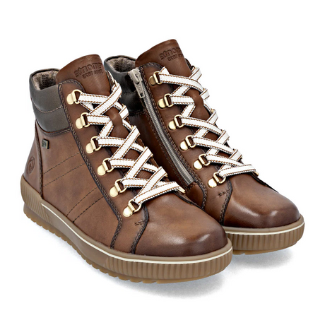 Remonte D0781 Maditta Sneaker Boot (Women) - Muskat/Bronze Athletic - Casual - Lace Up - The Heel Shoe Fitters