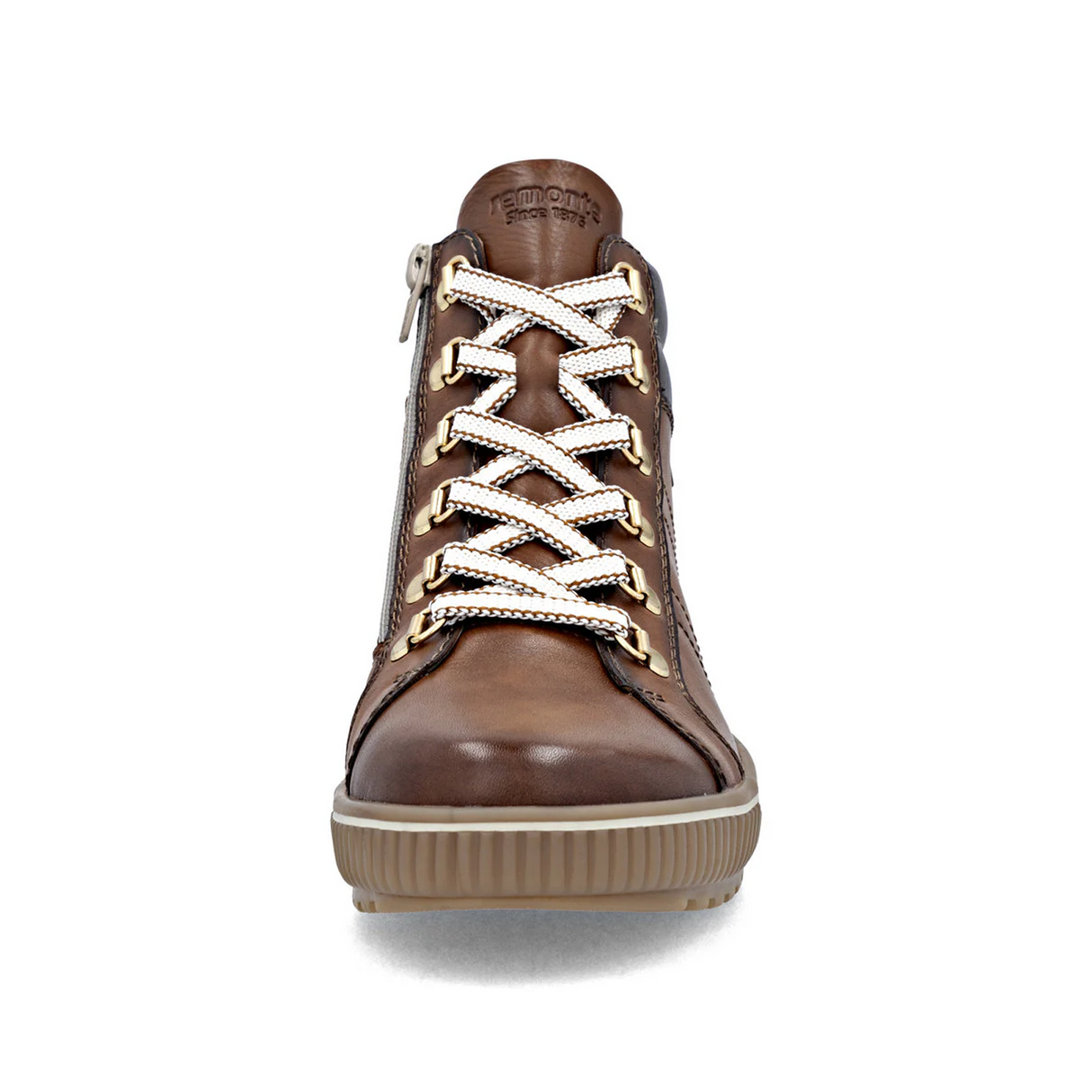 Remonte D0781 Maditta Sneaker Boot (Women) - Muskat/Bronze Athletic - Casual - Lace Up - The Heel Shoe Fitters