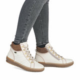 Remonte D0781 Maditta Sneaker Boot (Women) - Cotton/Reh Athletic - Casual - Lace Up - The Heel Shoe Fitters