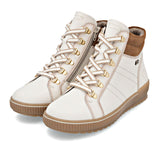 Remonte D0781 Maditta Sneaker Boot (Women) - Cotton/Reh Athletic - Casual - Lace Up - The Heel Shoe Fitters
