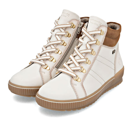 Remonte D0781 Maditta Sneaker Boot (Women) - Cotton/Reh Athletic - Casual - Lace Up - The Heel Shoe Fitters