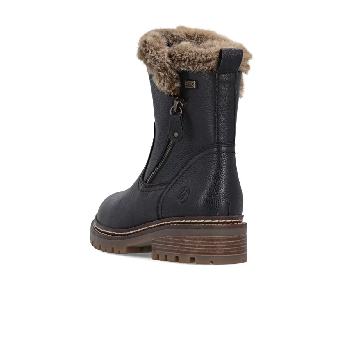 Remonte D0B83 Stefanie Boot (Women) - Schwarz/Steppe Castor Boots - Casual - Mid - The Heel Shoe Fitters