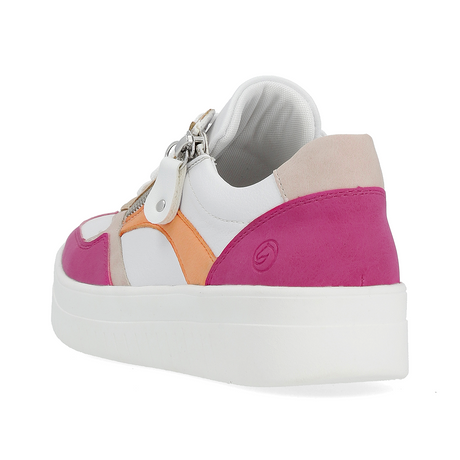 Remonte Kendra D0J01 Sneaker (Women) - Magenta/Weiss/Rose/Tan Athletic - Casual - Lace Up - The Heel Shoe Fitters